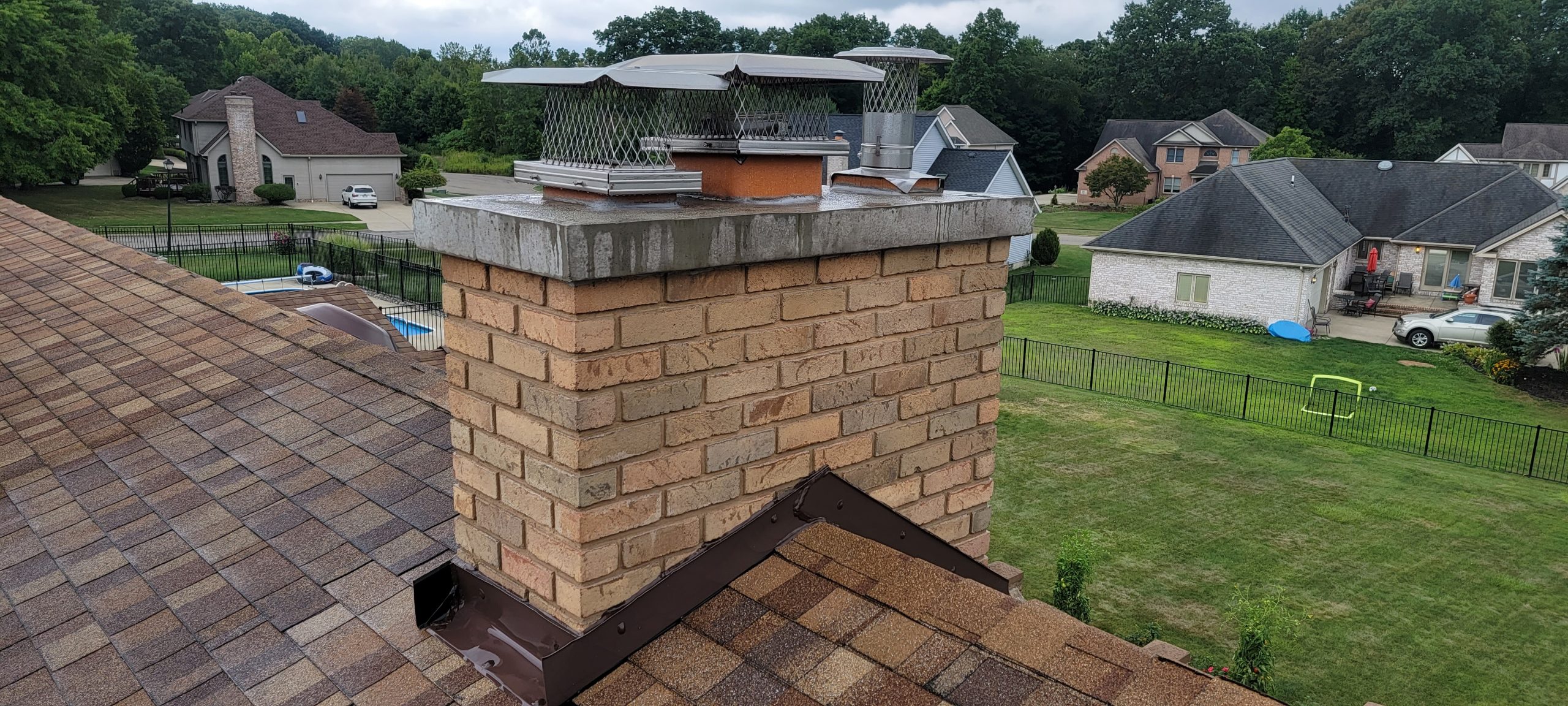 chimney on a home